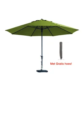 Produktbild von r Sonnenschirm rund 400 cm Salbeigrün mit Hülle! Hochwertiger XXL-Sonnenschirm | 100 % Polyestergewebe Madison Timor Sonnenschirm