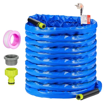Immagine prodotto di VEVOR 100 piedi di tubo riscaldato per acqua per camper, tubo riscaldato per acqua potabile con copertura ondulata, protezione dal gelo fino a -45 °F, autoregolazione automatica, diametro interno di 5/8 di pollice