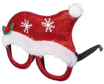 Produktbild von Glitzernde Weihnachtsbrille Mit Hutfiguren