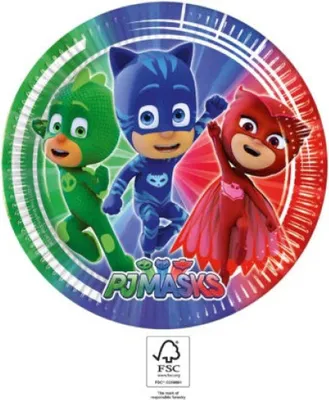 Image de PJ Masks Héros du pyjama 8 grandes assiettes
