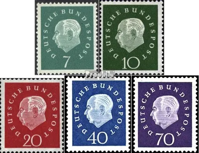Produktbild von Briefmarken BRD (BR.Deutschland) 1959 Mi 302-306 (kompl.Ausg.) postfrisch Bundespräsident Heuss (III)