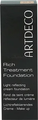 A black box with white text advertising a cosmetic product.