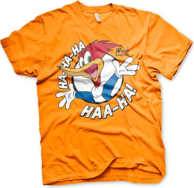 Produktbild von Woody Woodpecker HAHAHA T-Shirt - XX-Large - Orange