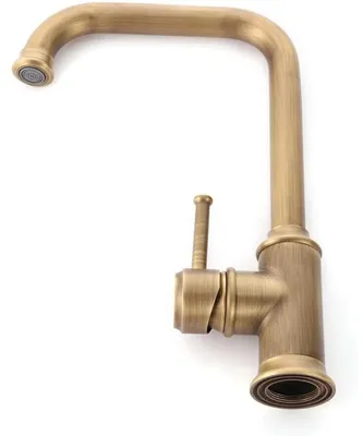 Produktbild von Retro Badarmatur - Waschtischarmatur - Einhebelmischer - Schwenkauslauf - 25 cm Höhe - Deckmontage - Messingkörper - Keramikkartusche - Bronze