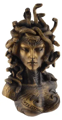Produktbild von Bronzefarbene Medusabüste 28cm