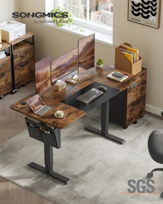 Produktbild von SONGMICS Höhenverstellbarer Schreibtisch elektrisch 140cm mit 4 Höhen