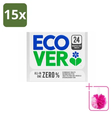 Produktbild von 15 x Ecover All-in-One Zero% Spülmaschinentabs - Sparpackung - 15 Stücke