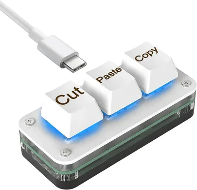 Obrázok produktu pre Mini klávesnica 3 klávesy, mechanická, hot-swappable, RGB podsvietenie, pre hranie