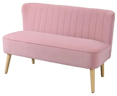 Produktbild von Sofa 2-Sitzer Stoffsofa Couch Polstersofa Loungesofa breit Rosa