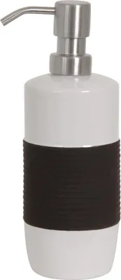 Produktbild von MSV Seifenspender "Moorea" Flüssigseifen-Spender Keramik, 7,5 x 7,5 x 21 cm - 400ml - Braun