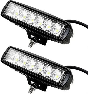 Immagine prodotto di Greenmigo 2x18W Fari per auto Fari a LED Fari da lavoro Fari supplementari fuoristrada Auto DRL Lampada da lavoro Faro nero Alluminio pressofuso IP67
