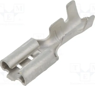 Zdjęcie produktu dla 10 sztuk złączek: płaskie, jednożyłowe, 0,5 mm, 4,8 mm, do kabli o przekroju 0,3÷0,8 mm², proste, oznaczenie ST-003/03-08T/C, izolowane