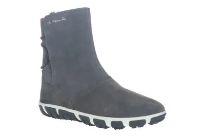 A single gray boot is shown against a white background.