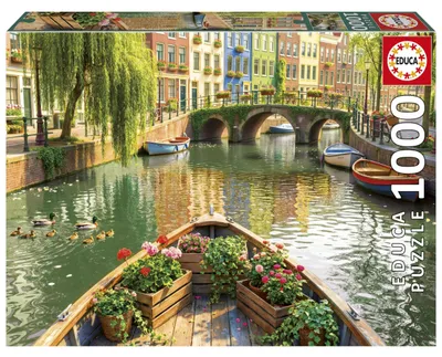 Zdjęcie produktu dla Educa – Rejs statkiem w Amsterdamie – Puzzle 1000 elementów, wielokolorowe, dla dzieci, wielokolorowe, jeden rozmiar