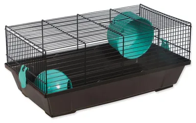 Obrázok produktu pre Klietka SMALL ANIMALS Viktor čierna s modrým vybavením 1 ks