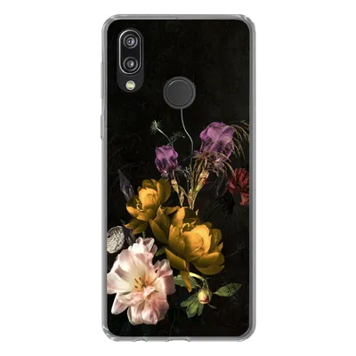 Produktbild von MuchoWow® Handyhülle Schutzhülle Hülle für Huawei P20 Lite (2020) Blumen - Muster - Pflanzen Silikon Softcase Handy Hülle - Kartenhalter