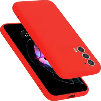 Produktbild von Cadorabo Schutzhülle für Motorola EDGE 20 Hülle in Rot Handyhülle Case Cover TPU Etui
