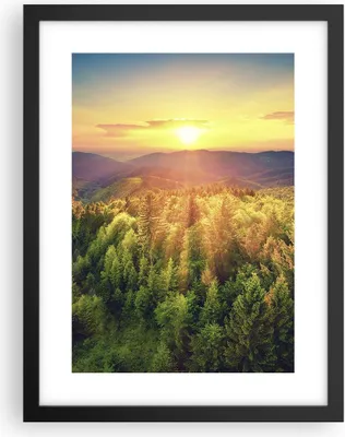 Produktbild von Gerahmtes Poster - Schwarzer Rahmen - Berge Natur - 30x40 cm - Wand Bild - Wanddeko - Wandbilder - Kunstposter - Wandposter - Bilderrahmen - Bilder - Kunstdruck - Wandbild - P2BPA30x40-3697