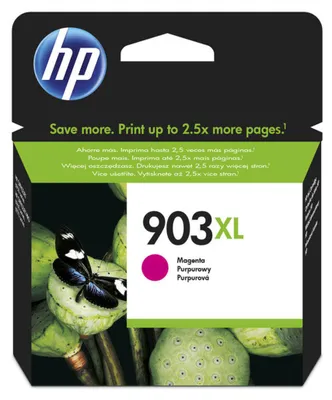 Obrázek produktu pro HP 903XL Purpurová originální inkoustová kazeta s vysokou výtěžností, Vysoká (XL) výtěžnost, Purpurová, Inkoust na pigmentové bázi, 8,5 ml, 1 kusů, Balení po jednom