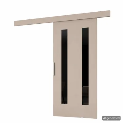 Productafbeelding van MINIO – Schuifdeur "CLEAN H" met een breedte van 76 cm, in de kleur kasjmierbeige / zwart