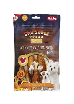 Obrázok produktu pre Nobby STARSNACK Barbecue MINI Kuracia vápenatá kosť 113 g