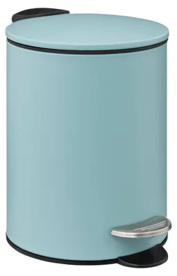 Imagen del producto de Cubo de basura metálico con pedal, de 3 litros, compacto, para baño