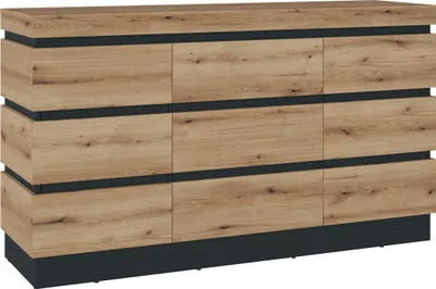 Produktbild von Sideboard -  Evoke Eiche Nachbildung - Grau - B 160 cm - 3 Türen - 1 Schublade