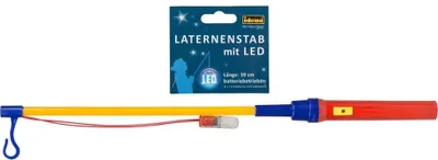 Produktbild von Laternenstab elektrisch 39cm gelb blau rot