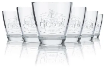 Produktbild von 6x Chocomel Glas 0,29l Tumbler Reliefglas Konturglas Becherglas Gläser Set