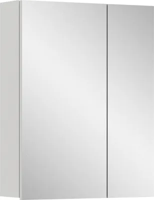 Produktbild von Badezimmerspiegelschrank >Vira< in Weiß Hochglanz - 82x77x18cm (BxHxT)