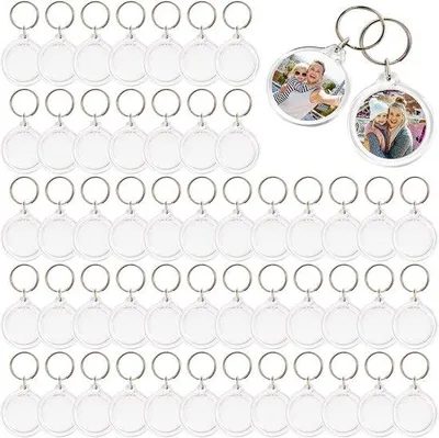 Produktbild von Klare Foto-Schlüsselanhänger transparent 4,5 cm