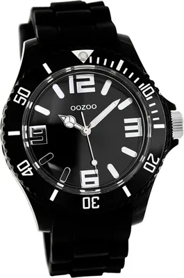 Produktbild von Oozoo Silikon Uni Uhr Analog Quarzuhr Armband schwarz Vintage Series D2UOC4174A