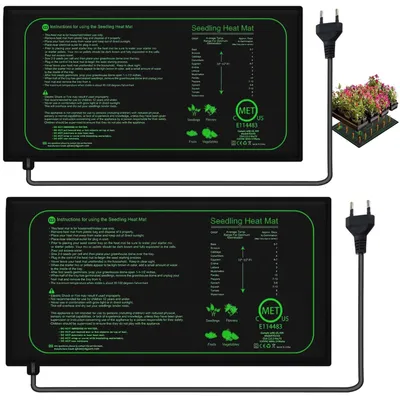 Productafbeelding van 2 stuks verwarmingsmat voor planten: 25 × 52,5 cm 21 W warmtemat voor zaailingkieming