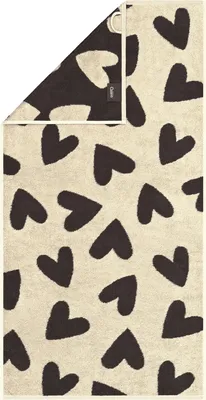 Produktbild von Cawö Handtuch Heart Beats Hearts Basalt (50x100 cm)