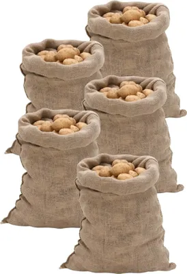 Obrázek produktu pro Jutové pytle 5 kusů 60 x 105 cm 100 % juta 220 g/m²