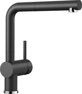 Image de BLANCO LINUS-S look SILGRANIT anthracite Robinet de cuisine haute pression avec douchette flexible