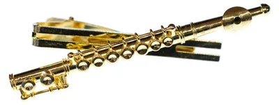 Produktbild von Querflöte Krawattennadel KrawattenhalterMiniblings Flötist Musik gold + Box