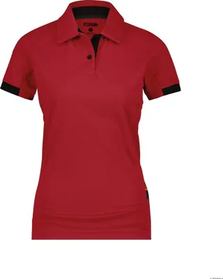 Produktbild von DASSY Polo Shirt TRAXION Women rot/schwarz Gr. L