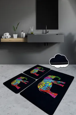 Immagine prodotto di Mijolnir, Olifant- CHL4468, Nero, Tappetini da bagno, 700 gr/m², 100% velluto