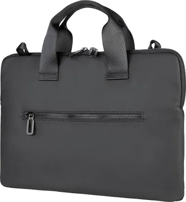 Image de Tucano Gommo Sac MacBook 15"-16" – Poche Interne pour Ordinateur Portable – Poche Externe pour Accessoires – Matériau Caoutchouté - Noir