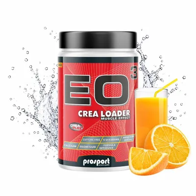 Produktbild von Prosport EO³ CREA LOADER Orange – 2000g Hochleistungs-Kreatin mit Vitaminen & Mineralstoffen – Creatin Monohydrat, Dextrose, Taurin & Glutamin