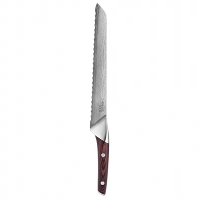 Immagine prodotto di Eva Solo Nordic kitchen Brotmesser, Schneidmesser, Messer, Damaszener Stahl/Holz, Klingenlänge 24 cm, 515404