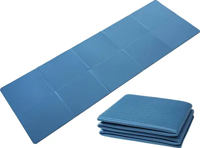 Produktbild von Yogamatte 183x61x0,6 cm, faltbar, rutschfest, marineblau, für Pilates