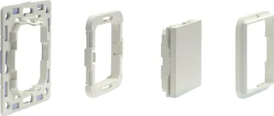 Produktbild von Shelly BLU Wall Switch 4 Adapter Busch-Jaeger weiß
