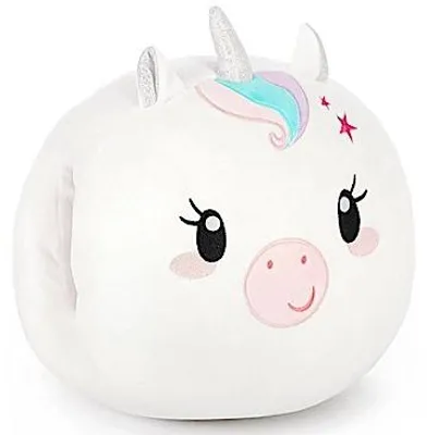 Produktbild von LEGAMI - Super weiches Einhorn-Plüschtier flauschig, Plüschkissen für Kinder Erwachsene, Geschenkidee, Maße 31 x 33 x 14 cm, Weiß - ein Stück
