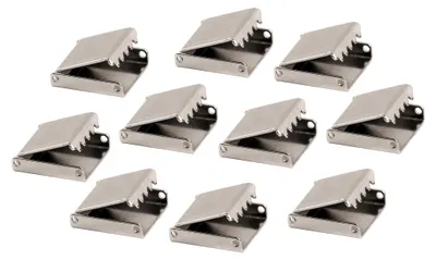 Produktbild von Endstücke 10er für Gurtbänder & flache Kordel 10mm Gürtelenden Bandklemmen