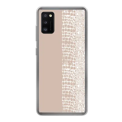 Produktbild von MuchoWow® Handyhülle Schutzhülle Hülle für Samsung Galaxy A41 Schlange - Design - Rosa Silikon Softcase Handy Hülle - Mobiltelefon