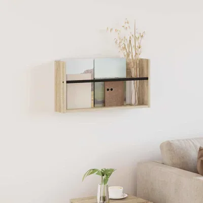 Produktbild von "Schlussverkauf" Magazinregal 1 pc - praktische Aufbewahrungsbank - Sonoma-Eiche 60x12x30 cm Holzwerkstoff C15294