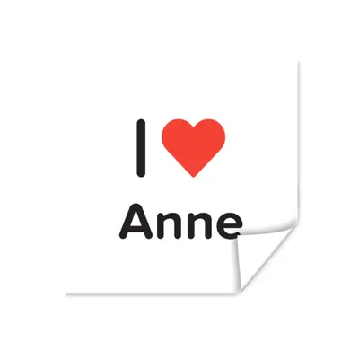 Produktbild von MuchoWow® Poster Ich liebe - Anne - Mädchen 100x100 cm - Babyzimmer