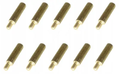 Produktbild von Avmarket Messing Abstandshalter M2 5mm Außen/Innengewinde 10 Stück